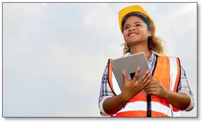 Female Construction Worker Smiling