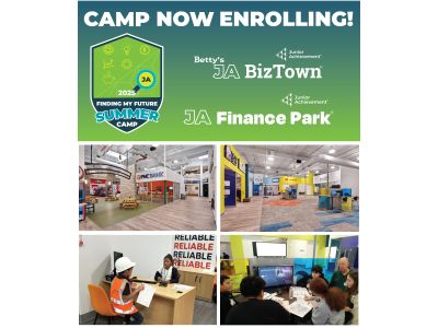 logo with Camp Now Enrolling text